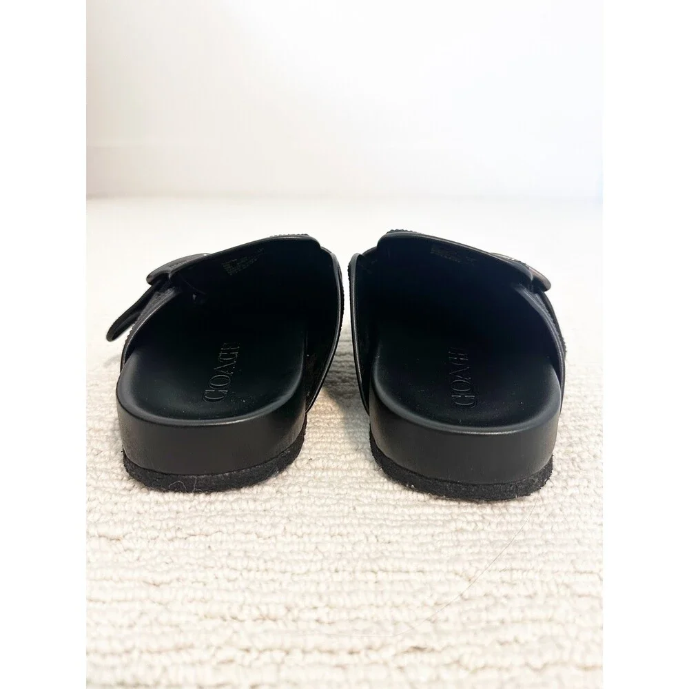 COACH Benjamin Corduroy Clogs Men's 10 Black Travel Comfort Everyday Elevated